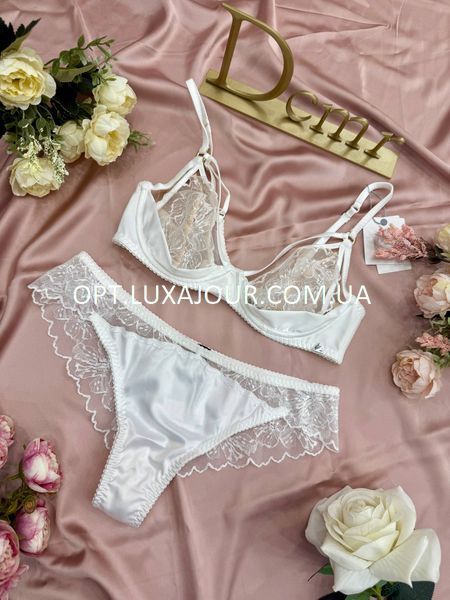 Комплект нижньої білизни оптом Dcmr AJ7055 білий AJ7055 білий фото OPT LUX AJOUR