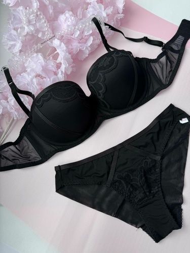 Комплект нижньої білизни оптом Lux Ajour 9286 чорний 9286 чорний фото OPT LUX AJOUR