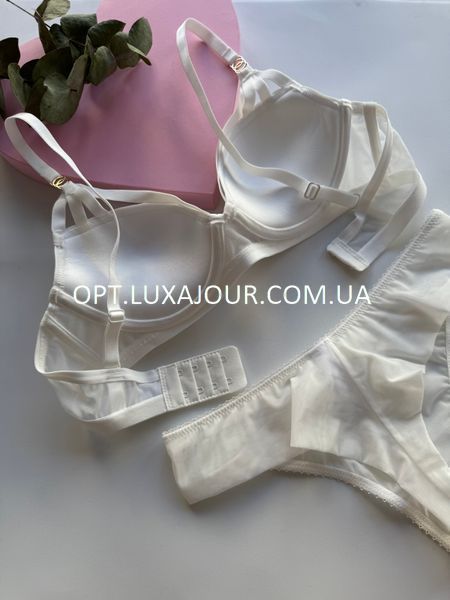 Комплект нижньої білизни оптом Mandhari 21878-1 білий 21878-1 білий фото OPT LUX AJOUR