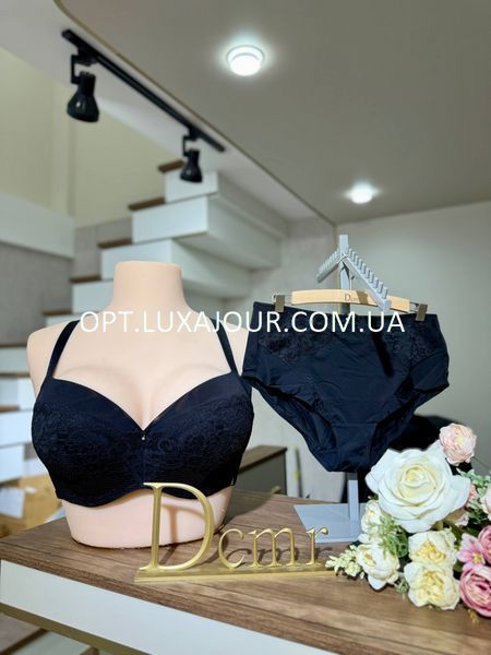 Комплект нижньої білизни оптом Dcmr UJ7074 чорний UJ7074 чорний фото OPT LUX AJOUR