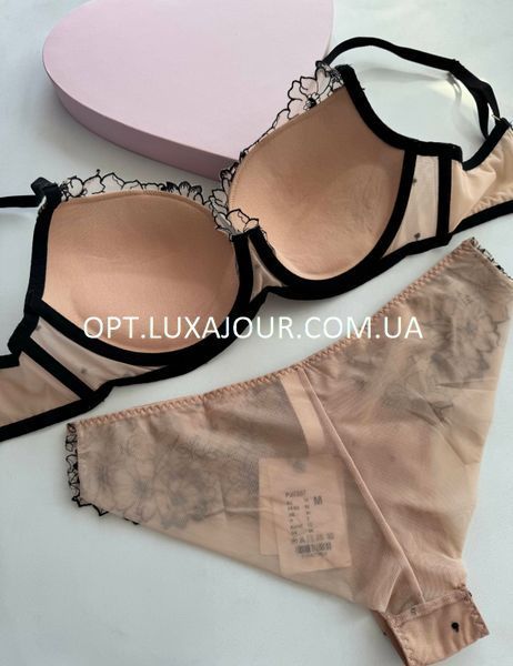 Комплект нижнего белья оптом Dcmr (Balaloum) AJ7057 бежевый AJ7057 бежевий фото OPT LUX AJOUR