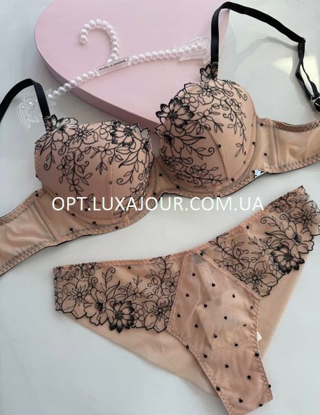 Комплект нижнего белья оптом Dcmr (Balaloum) AJ7057 бежевый AJ7057 бежевий фото OPT LUX AJOUR