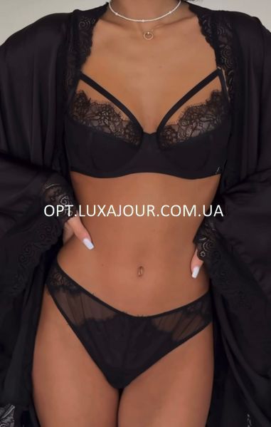 Комплект нижньої білизни оптом Dcmr AJ7043 чорний AJ7043 чорний фото OPT LUX AJOUR