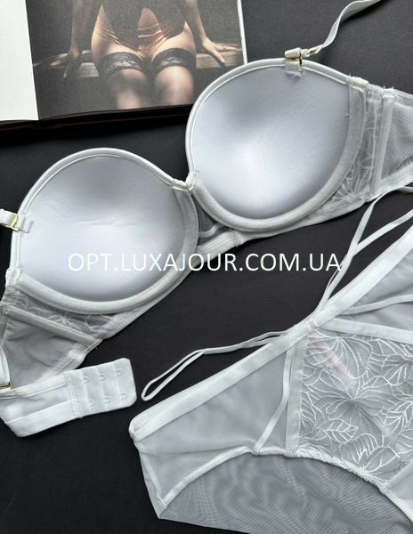 Комплект нижньої білизни оптом Cencka Flower 28001 білий 28001 білий фото OPT LUX AJOUR
