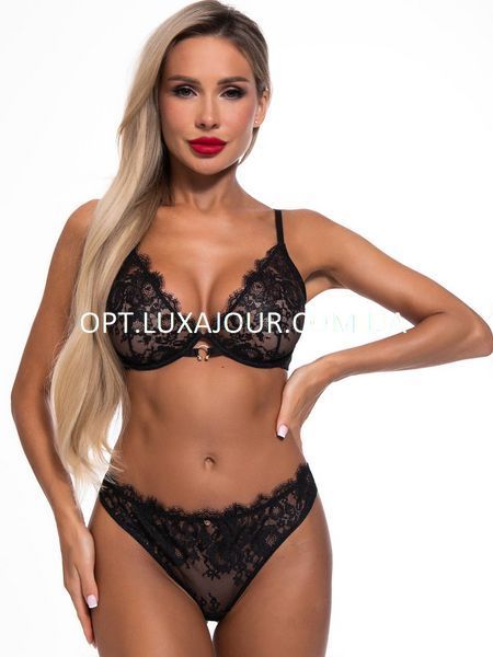Комплект нижньої білизни оптом Cici Muse A4016 чорний A4016 чорний фото OPT LUX AJOUR