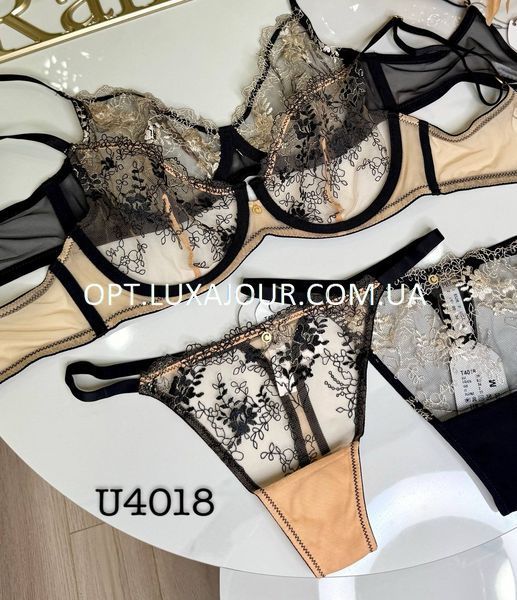 Комплект нижньої білизни оптом Cici Muse U4018 бежевий U4018 бежевий фото OPT LUX AJOUR