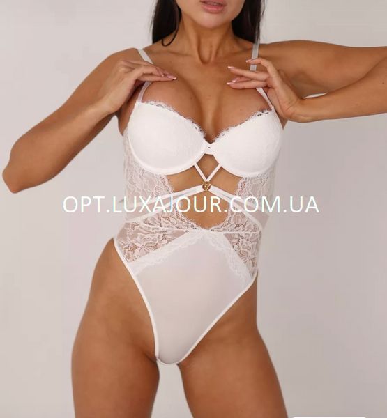 Боді оптом Rose Notturno 873 білий 873 білий фото OPT LUX AJOUR