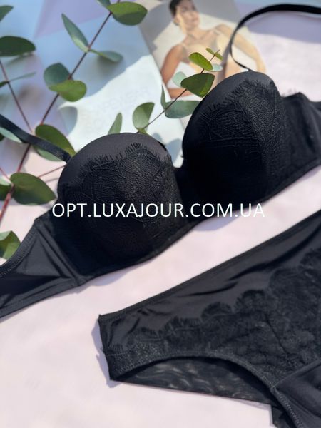 Комплект нижньої білизни оптом Cencka Flower 9943 чорний 9943 чорний фото OPT LUX AJOUR