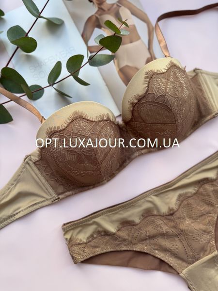 Комплект нижньої білизни оптом Cencka Flower 9943 мокко 9943 моко фото OPT LUX AJOUR