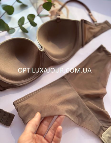 Комплект нижньої білизни оптом Cencka Flower 9943 мокко 9943 моко фото OPT LUX AJOUR