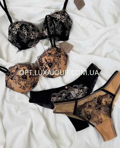 Комплект нижнего белья оптом Cici Muse A4018 черный A4018 чорний фото OPT LUX AJOUR