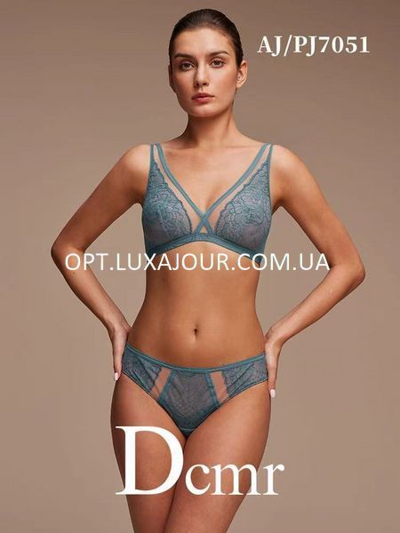 Комплект нижнего белья оптом Dcmr (Balaloum) AJ7051 синий AJ7051 синій фото OPT LUX AJOUR