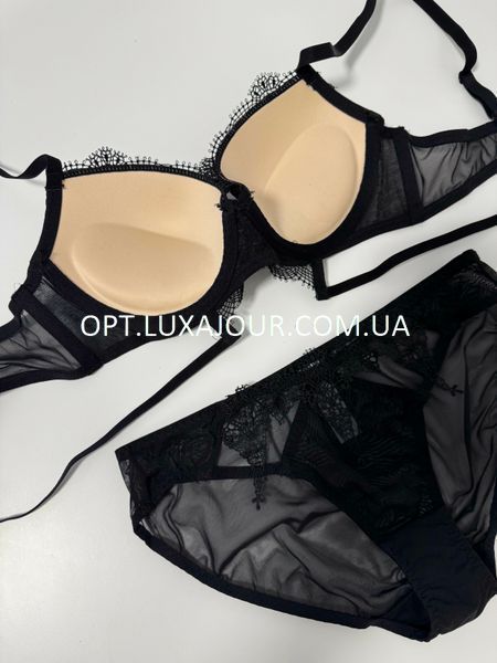 Комплект нижньої білизни оптом Lux Ajour 2275 чорно-бежевий 2275 чорно-бежевий фото OPT LUX AJOUR