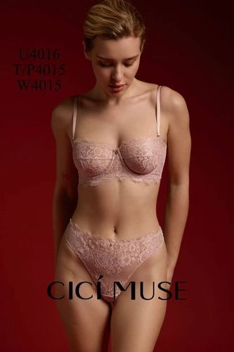 Комплект нижньої білизни оптом Cici Muse U4016 пудра U4016 пудра фото OPT LUX AJOUR